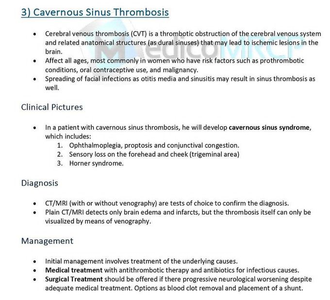 Cavernous Sinus Thrombosis