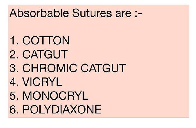 Absorbable Sutures