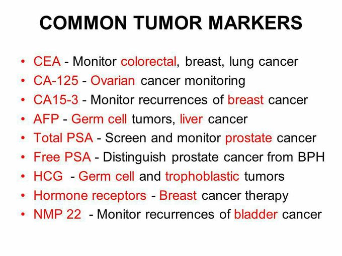 Common Tumor Markers