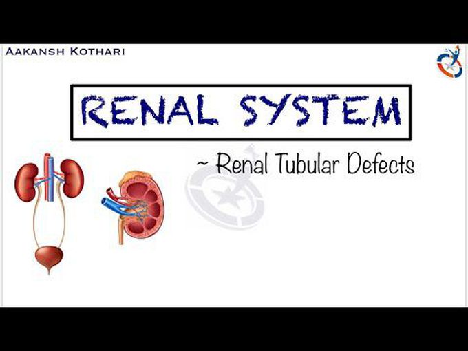 Kidney Diseases VI-
Renal Tubular Defects I