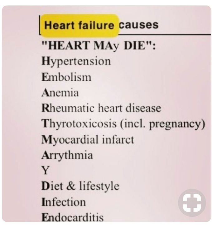 #mnemonic #heart failure