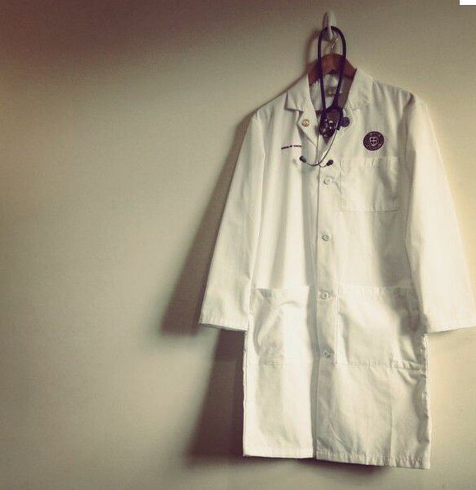 When you are tired, just imagine how good you'll look in that white coat.