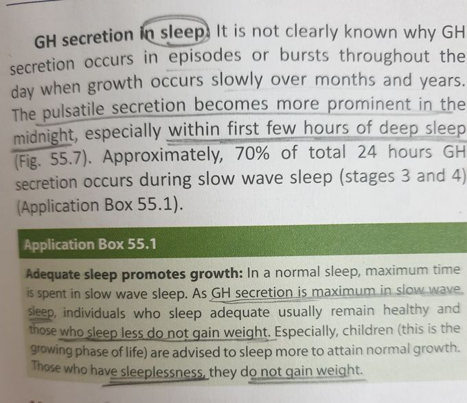 Sleep vs growth n wt.