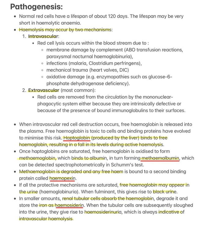 Haemolytic Anemia II