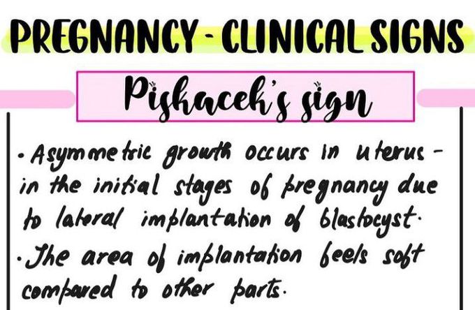 What is the Piskacek's sign?