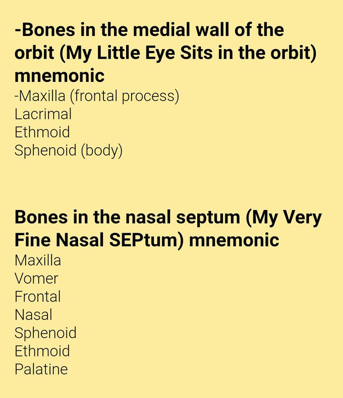 Medical mnemonics 🌼