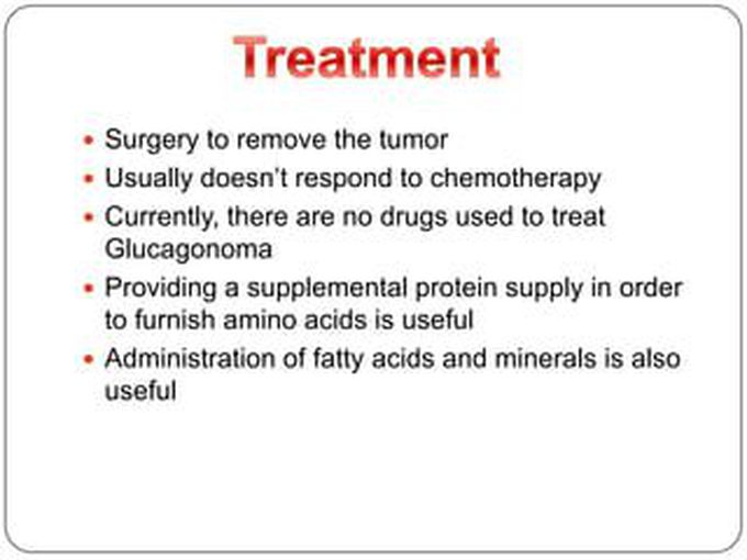 Glucagonoma treatment