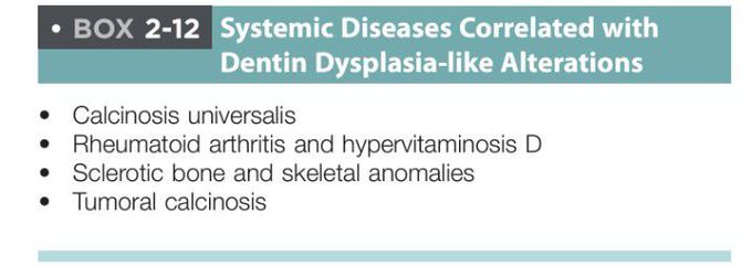 Dentin dysplasia alterations