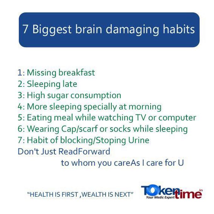 Brain damaging habits