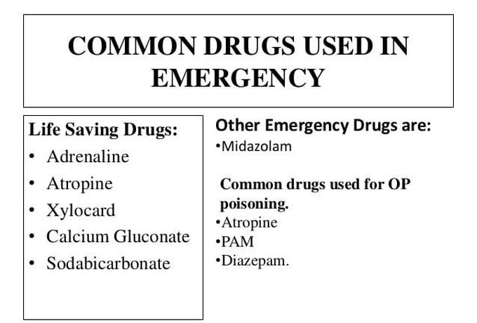 Emergency medicines