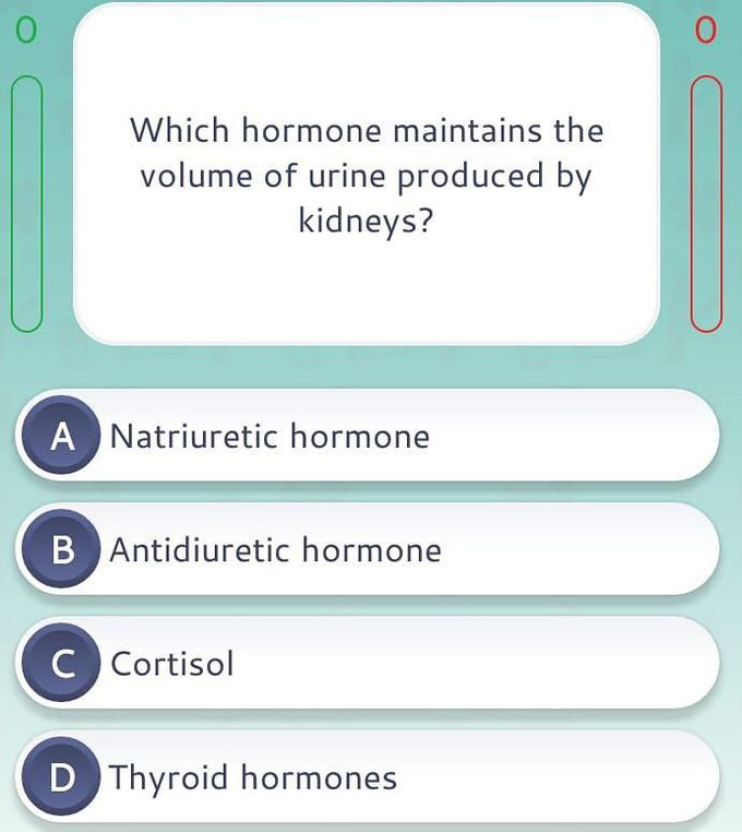 Which hormone maintains the volume of urine produced by kidney?