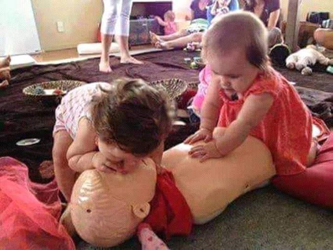 Given CPR by Child