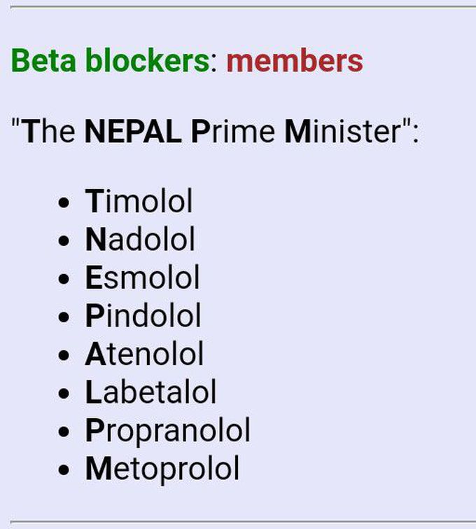 Mnemonic of Beta-Blockers 👆