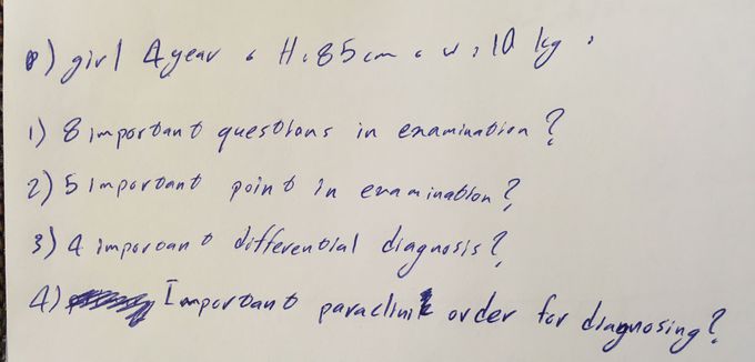 Diagnosing procedure