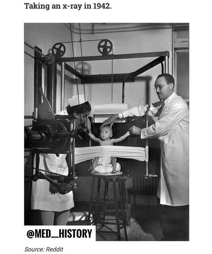 Taking an x-ray in 1942