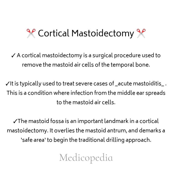 Cortical Mastoidectomy