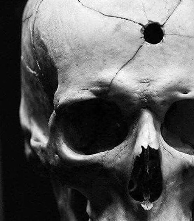 Bullet in a skull