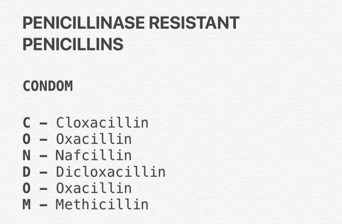 PENICILLINASE RESISTANT PENICILLINS