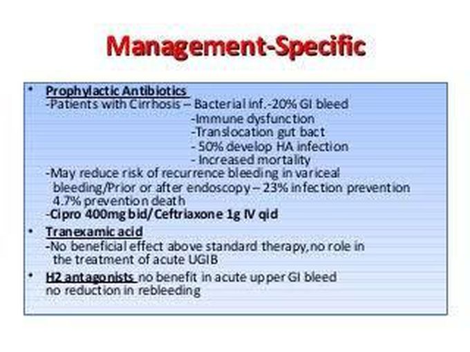 Management of GI bleeding