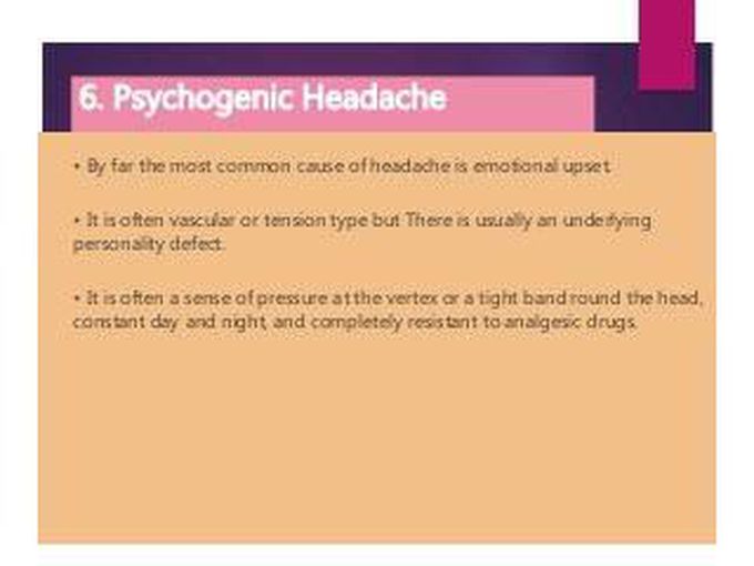 Psychogenic headache