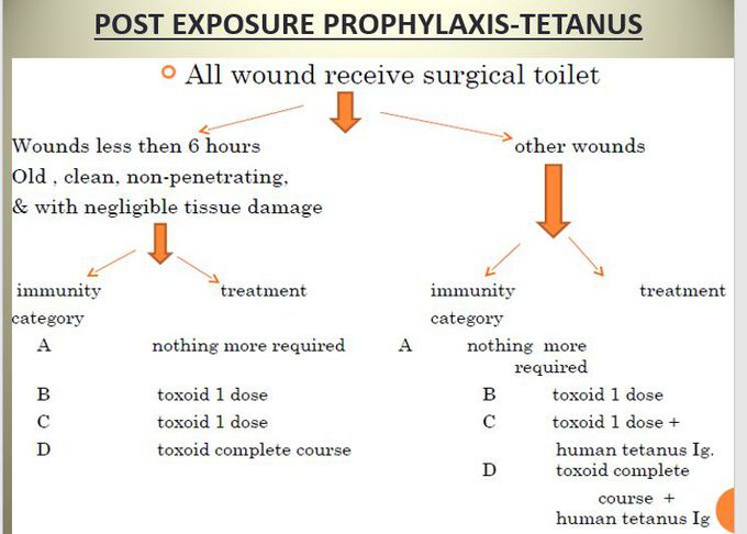 Post Exposure Tetanus Prophylaxis