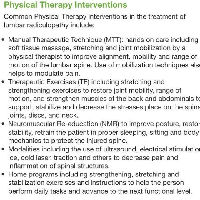 Physical Therapy Interventions