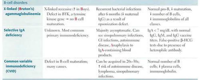 B cells Disorders