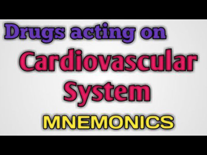 Mnemonics for learning drugs acting on Cardiovascular system(CVS)