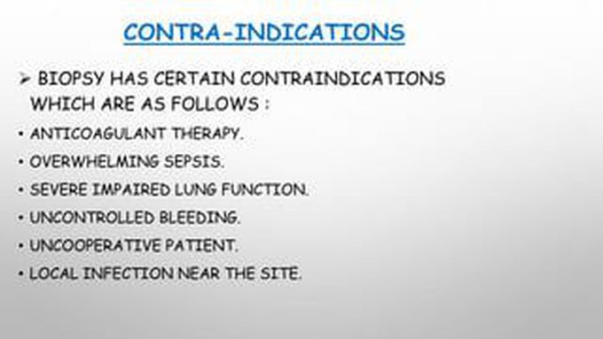 Contraindications of Biopsy