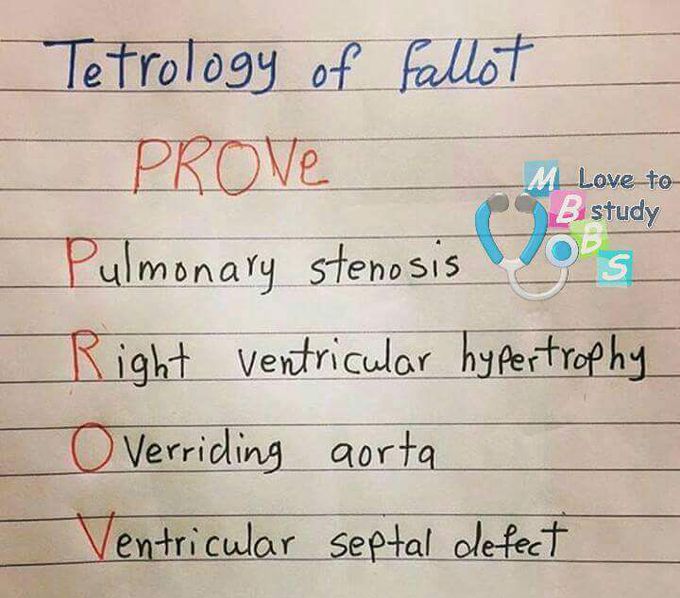 Tetralogy of fallot(Congenital heart defect)💘