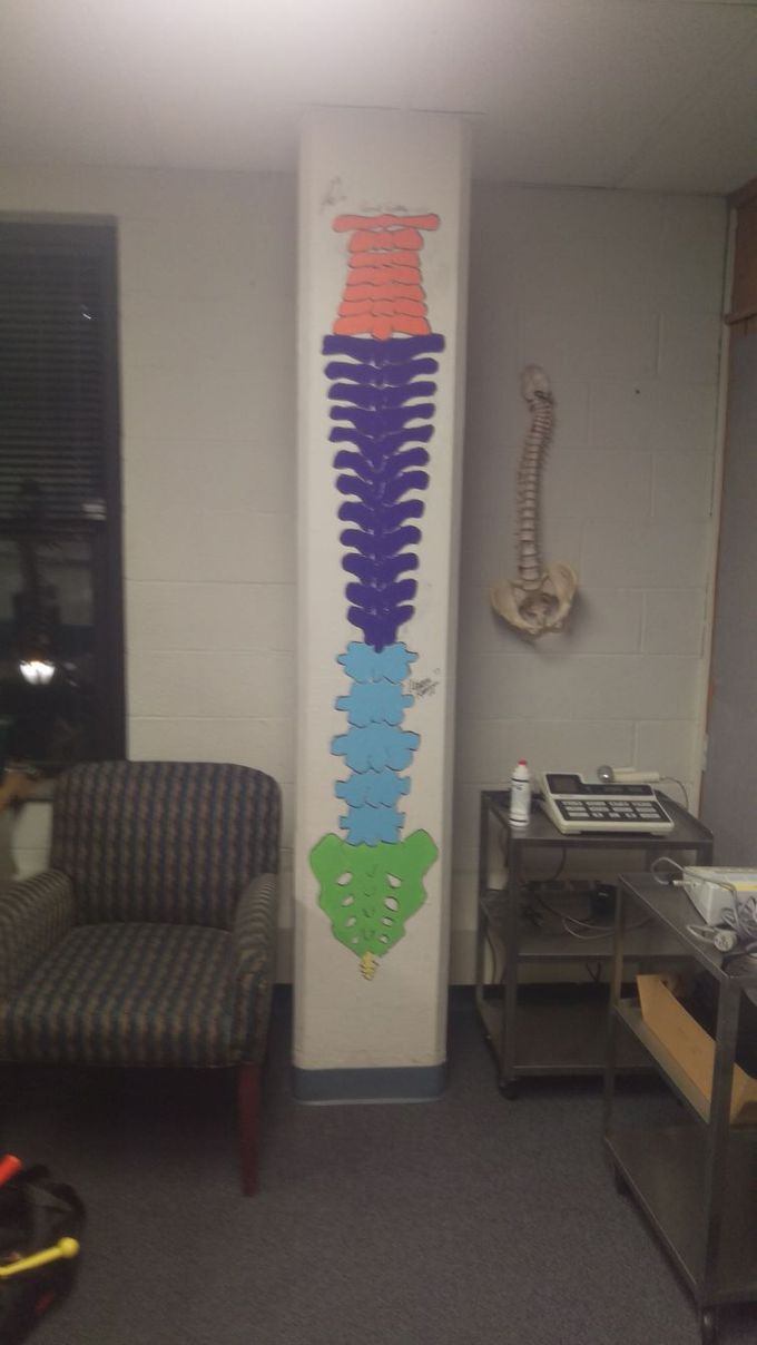 Our clinics painted spine