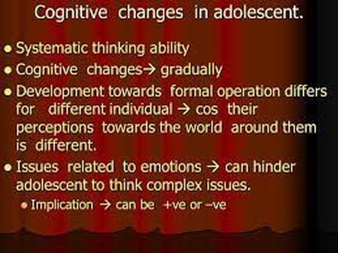 cognitive changes of adolescence