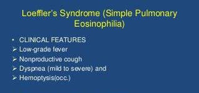 These are the clinical features of Loeffler's syndrome