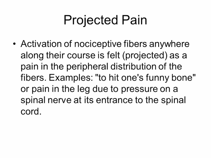 Projected pain