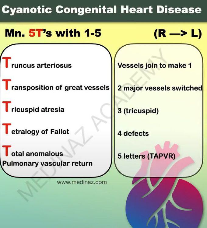 Cyanotic Congenital Heart Disease Medizzy 9708