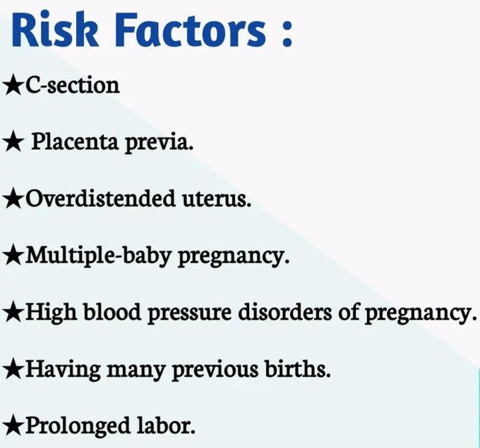Postpartum Hemorrhage - Risk Factors