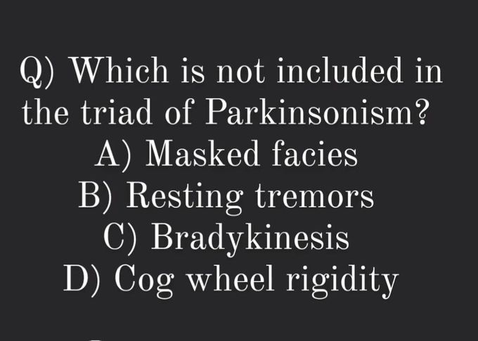 Triad of Parkinsonism