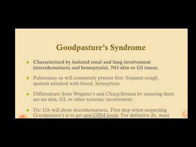 Goodpasture syndrome pathology for revision ‘