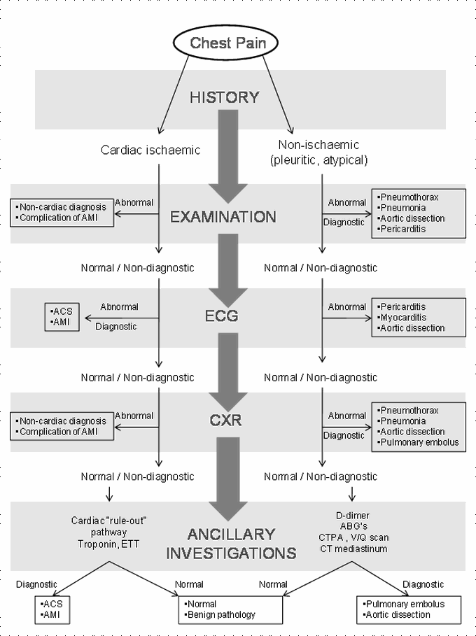 Approach to Chest Pain: Simplified Algorithm