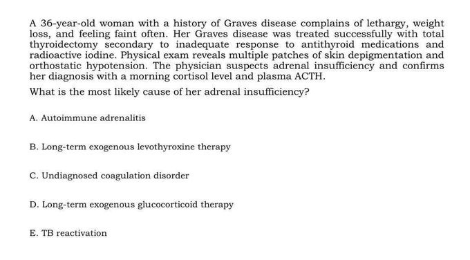 Adrenal insufficiency