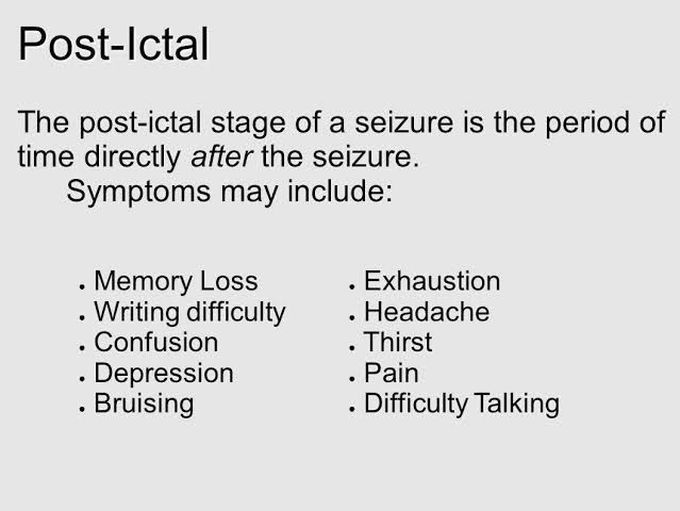 Post-Ictal stage