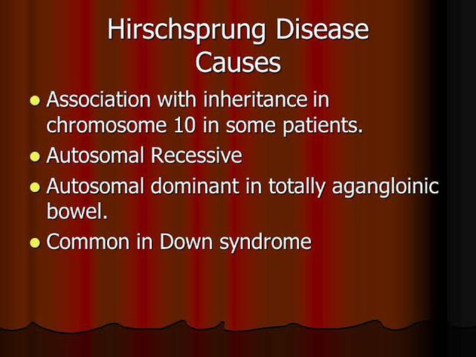 Causes of Hirschsprung disease