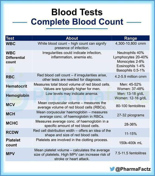 What Is A Normal Blood Count?