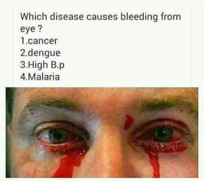 Disease causing eye 👁 bleeding !