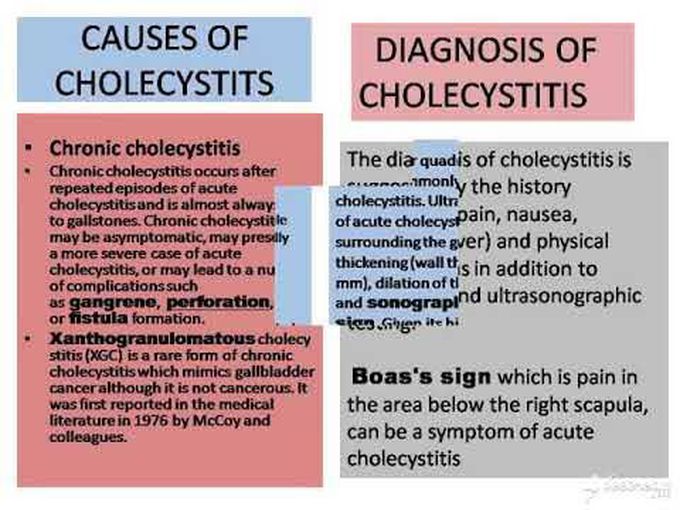 Causes of acute cholecystitis