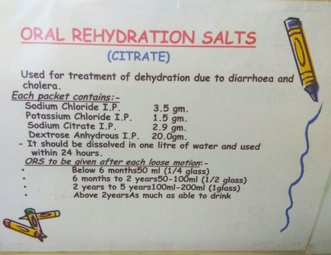 Can you tell any 3 Uses of "Oral Rehydration Salts" (O.R.S) MEDizzy