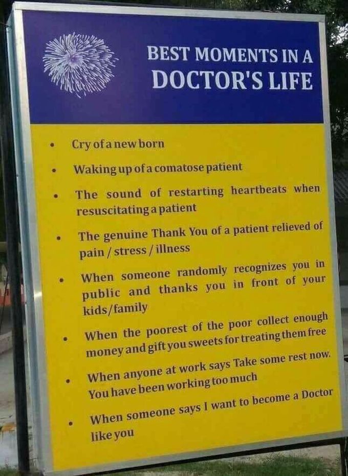 BEST MOMENTS IN A EVRY DOCTORS LIFE ..☺️