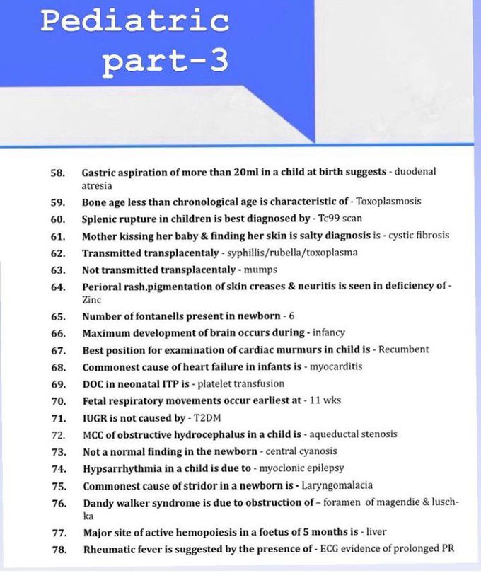 Pediatrics Points