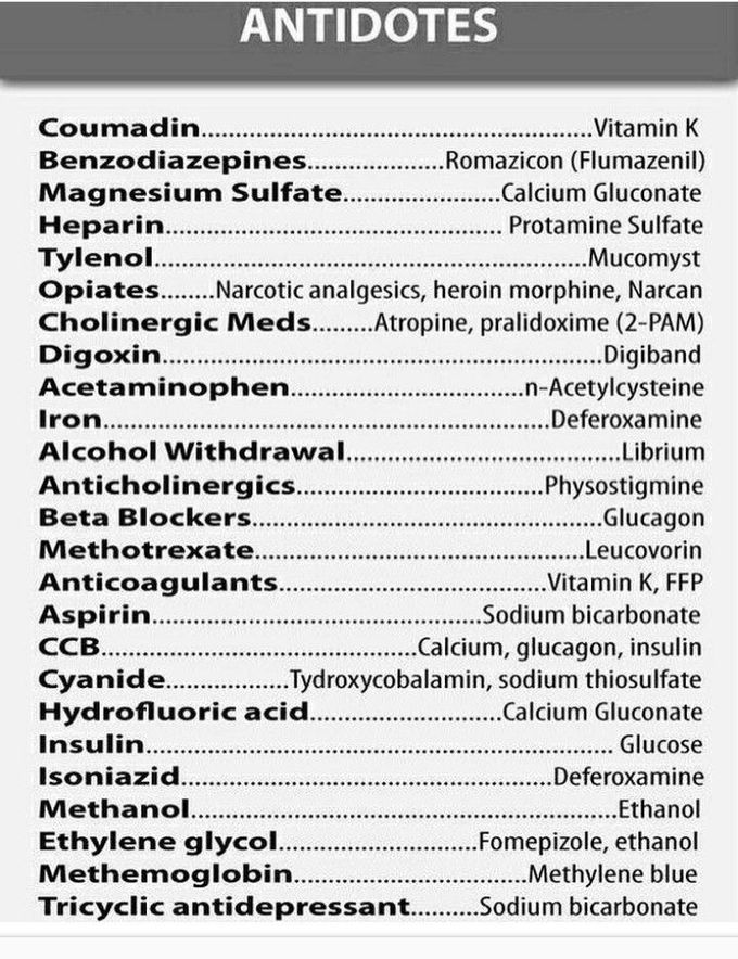 Enough antidotes