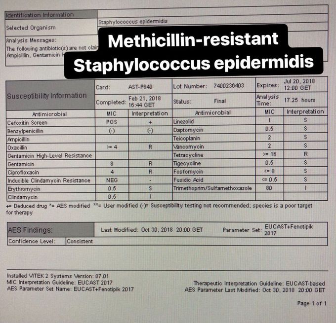 Methicillin-resistant Staphylococcus epidermidis